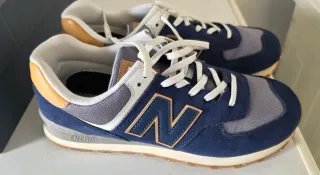 Zapatillas New Balance modelo 574 Azul/beige