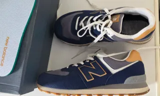 Zapatillas New Balance modelo 574 Azul/beige