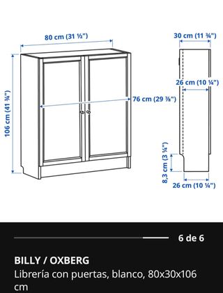 Estantería Billy/Oxberg IKEA