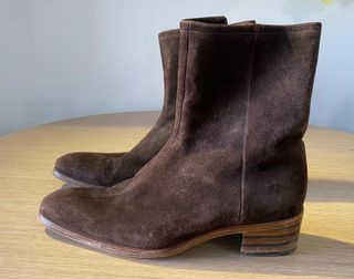 Stivali Sergio Rossi in camoscio marrone da uomo