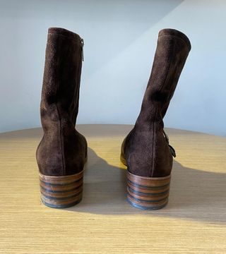 Stivali Sergio Rossi in camoscio marrone da uomo