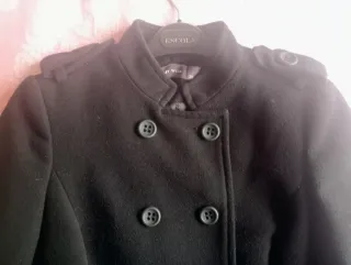 Abrigo negro mujer talla S