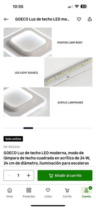 Lámpara Techo LED Blanca moderna NUEVA A ESTRENAR