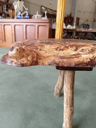 Banco rústico gallego de madera