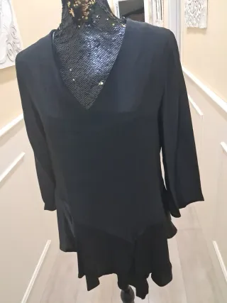 Blusa Negra, verde de Mujer