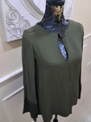 Blusa Negra, verde de Mujer