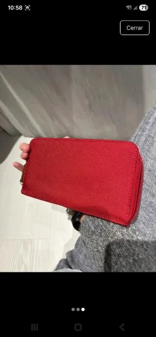 Cartera Tommy Hilfiger Roja y Marrón