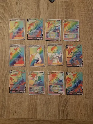 Lote 11 Cartas Pokémon Rainbow V VMAX VSTAR
