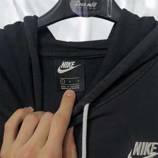 Felpa con cappuccio Nike colore nero,Taglia L