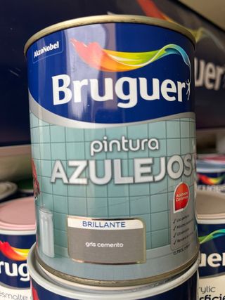 Pintura Bruguer Azulejos Gris Cemento Brillante