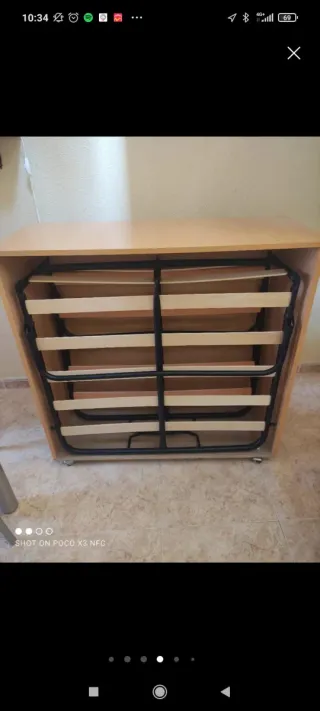 Cama Plegatín Metálica y Madera