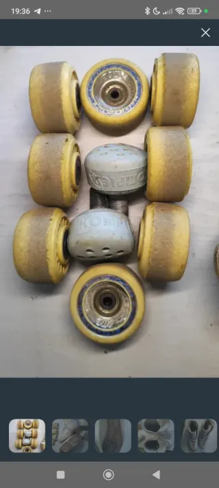 Confezione 8 ruote e freni. Due paia di pattini Edea