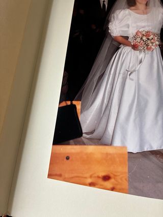 Traje de Novia Talla 36 Blanco y Rosa
