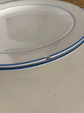 Juego de vajilla de cerámica azul y blanco