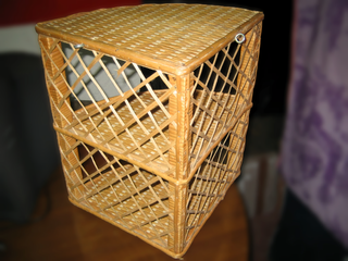 Estantería Rinconera Mimbre 2 Baldas