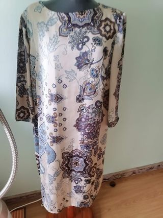 Vestido estampado tela suave talla 50