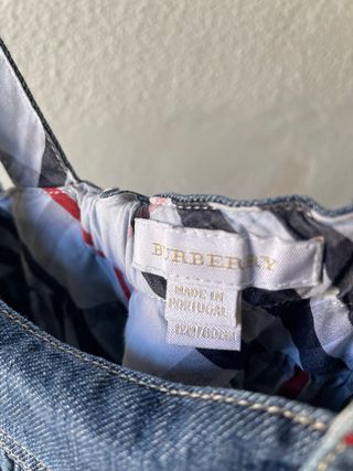 Vestido Peto Burberry 12 Meses