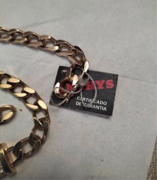 Gargantilla espectacular con piedras azules y dora