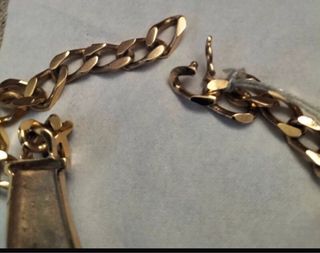 Gargantilla espectacular con piedras azules y dora