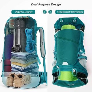 Mochila hiking senderismo HOMIEE 50L verde