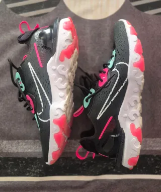 Nike React Vision Zapatillas Negras Rosas