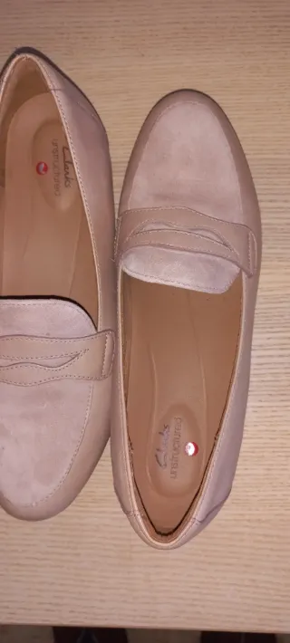 Mocasines Clarks Piel Rosa T.39.5 zapatos