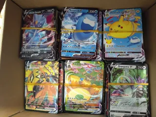 Lote 330+ Cartas Pokémon VMAX, V, Oro