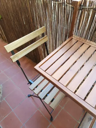Mesa y 2 Sillas Balcón Terraza Plegables