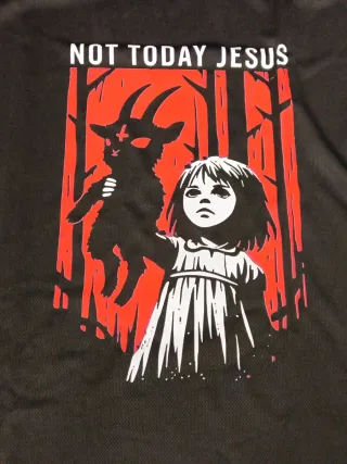 Camiseta Not Today Jesus Talla XL