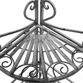 Scaffale Etagere 4 Ripiani Acciaio Bianco Ossidato