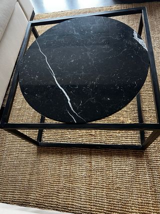 Mesa de centro moderna mármol y metal