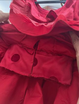 Vestido Flamenca Niña Rojo Lunares