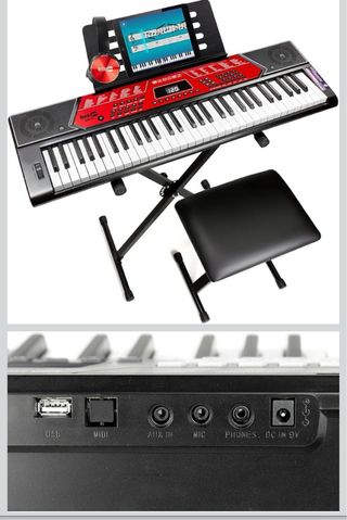 Piano RockJam 61 teclas con banco y auriculares