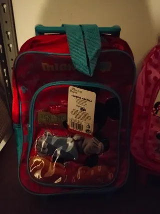 Pack de dos Mochilas infantiles Minnie y Mickey