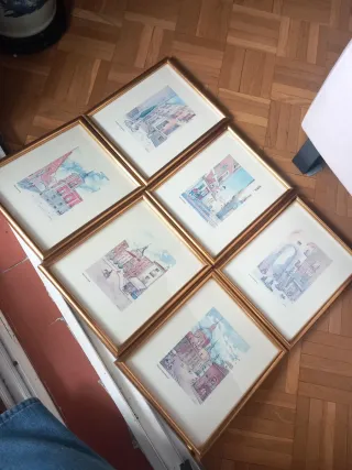 6 Láminas Madrid Vistas Arquitectónicas