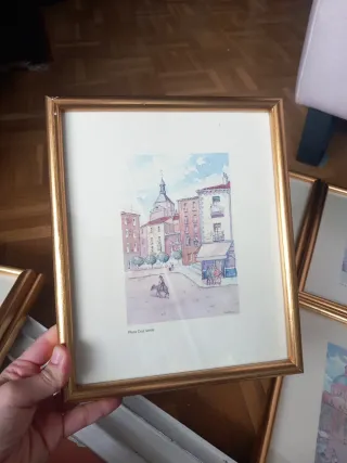 6 Láminas Madrid Vistas Arquitectónicas