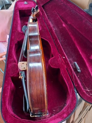 Violín con funda