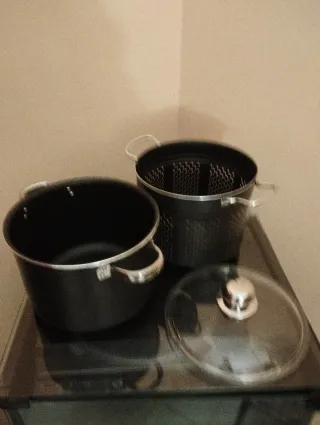 Pastaiola con coperchio in vetro