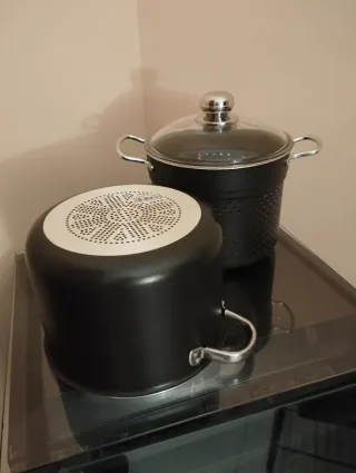 Pastaiola con coperchio in vetro