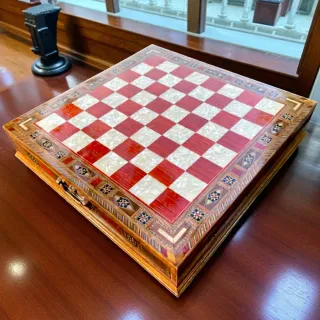 Juego de Ajedrez Metálico con Tablero