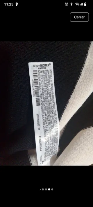 Vestido Zara rayas blanco y negro Talla M