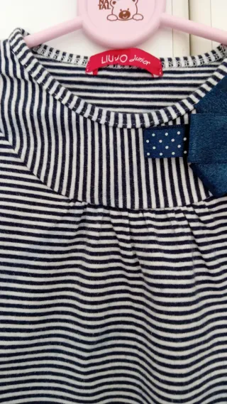 T-shirt Liu Jo Junior a righe con spilla