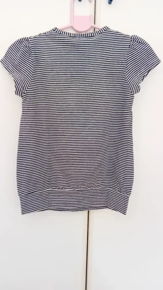 T-shirt Liu Jo Junior a righe con spilla