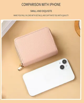 Portafoglio donna rosa con zip