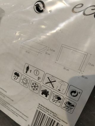 Tavolo da Giardino SHAF Resina 80 cm, Cancún - Wengue