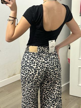 Camiseta Zara con brillos Talla S