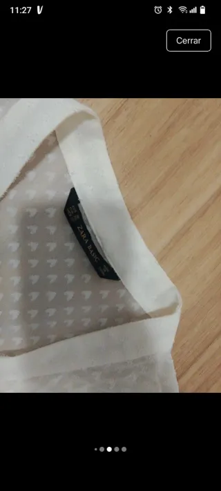 Camisa Zara Blanco roto Talla XL