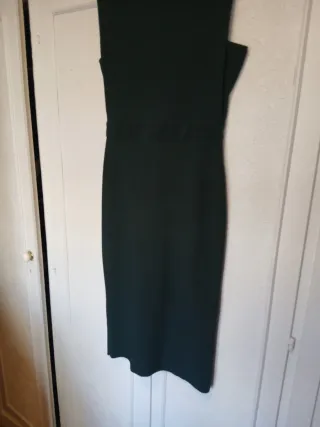 Vestido verde botella Mango Talla M.