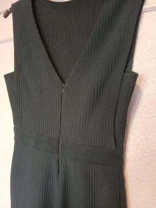 Vestido verde botella Mango Talla M.