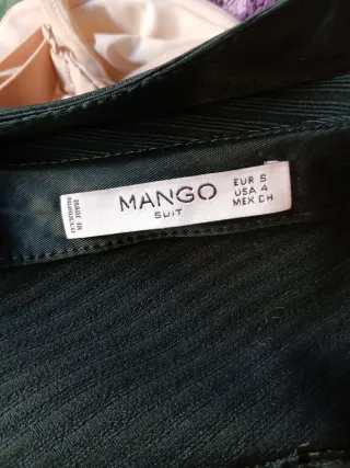 Vestido verde botella Mango Talla M.